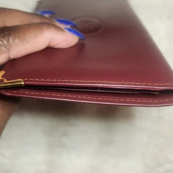 Cartier Vintage Unisex Bifold Long Wallet